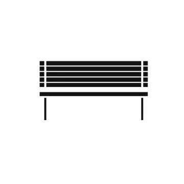Vector icon bench Stock Illustration