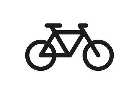 Vector icon of a bike isolated on white background Stock Illustration