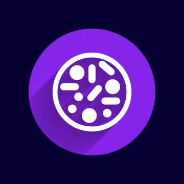 Vector icon Biochemistry microbiology Microorganisms Bacterias Stock Illustration
