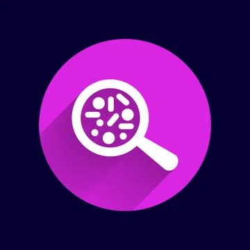 Vector icon Biochemistry microbiology Microorganisms Bacterias Stock Illustration