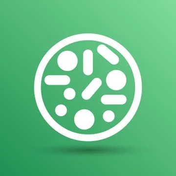 Vector icon Biochemistry microbiology Microorganisms Bacterias Stock Illustration