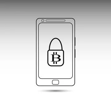 The vector icon of bitcoin. Stock Illustration