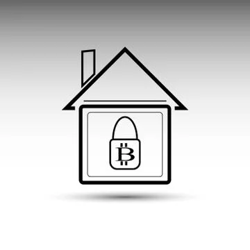 The vector icon of bitcoin. Stock Illustration