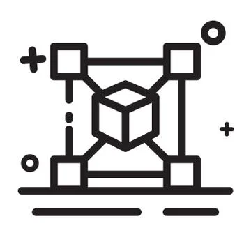 Vector icon. Block chain icon, cryptocurrency icon Stock Illustration