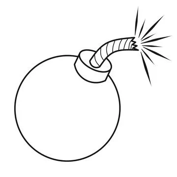Vector icon bomb Stock Illustration