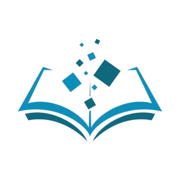 Vector icon of the book. Knowledge source. Vector illustration isolated on wh Stock Illustration
