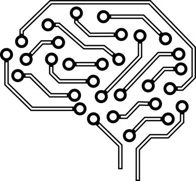 Vector icon of brain as concept of human memory Stock Illustration