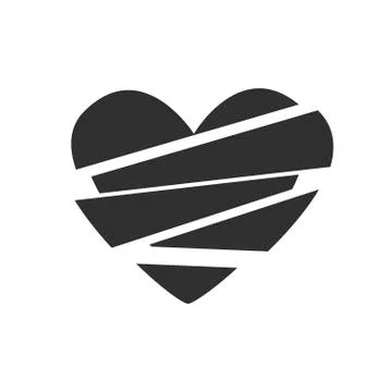 Vector icon broken heart Stock Illustration