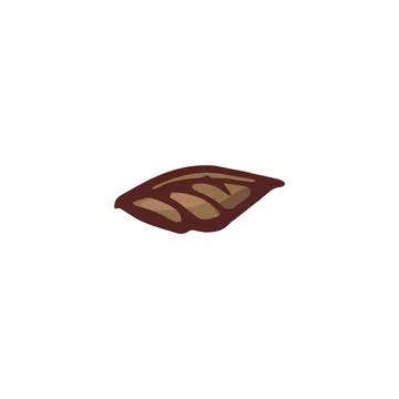 A vector icon with a brown insect wing with streaks on a white background 스톡 일러스트