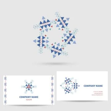 Vector icon with business card template Stock Illustration