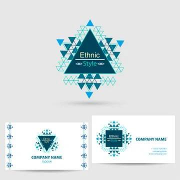 Vector icon with business card template Stock Illustration