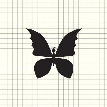 Vector icon butterfly Stock Illustration