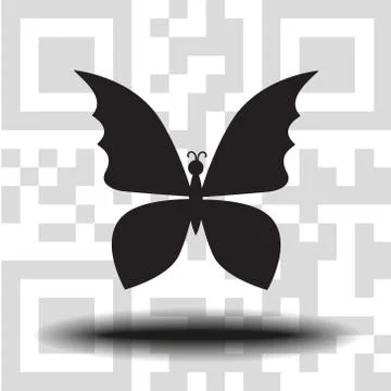 Vector icon butterfly Stock Illustration