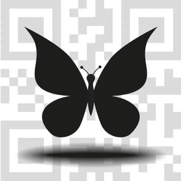 Vector icon butterfly Illustrazione stock