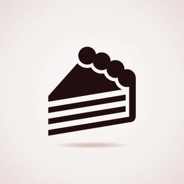 Vector icon of cake slice Stock Illustration