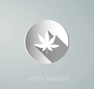 Vector icon cannabis paper Stock Illustration