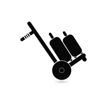 Vector icon cart with baggage 10 EPS . Lorem Ipsum Illustration design Stock Illustration