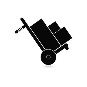 Vector icon cart with box 10 EPS . Lorem Ipsum Illustration design Stock Illustration