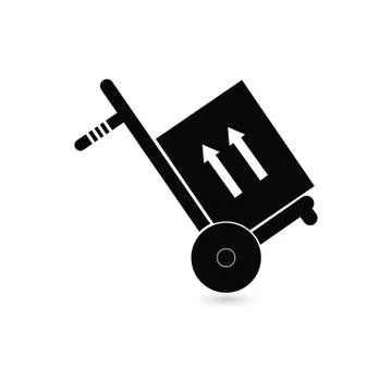 Vector icon cart with box 10 EPS . Lorem Ipsum Illustration design Stock Illustration