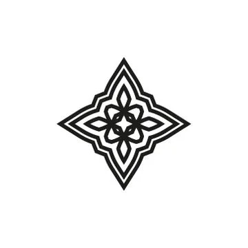 Vector icon: Celtic knot, triquetra cross or Trinity symbol with heart shape. Stock Illustration