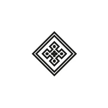 Vector icon: Celtic knot, triquetra cross or Trinity symbol with heart shape. Stock Illustration