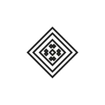 Vector icon: Celtic knot, triquetra cross or Trinity symbol with heart shape. Stock Illustration