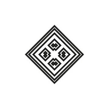Vector icon: Celtic knot, triquetra cross or Trinity symbol with heart shape. Stock Illustration