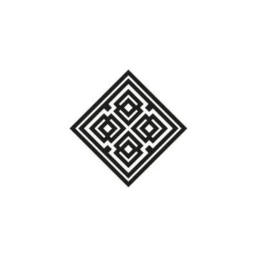 Vector icon: Celtic knot, triquetra cross or Trinity symbol with heart shape. Stock Illustration