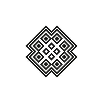 Vector icon: Celtic knot, triquetra cross or Trinity symbol with heart shape. Stock Illustration