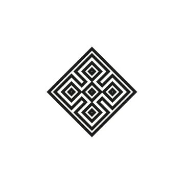 Vector icon: Celtic knot, triquetra cross or Trinity symbol with heart shape. Stock Illustration