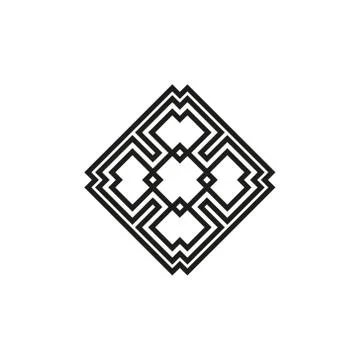 Vector icon: Celtic knot, triquetra cross or Trinity symbol with heart shape. Stock Illustration