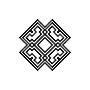 Vector icon: Celtic knot, triquetra cross or Trinity symbol with heart shape. Stock Illustration