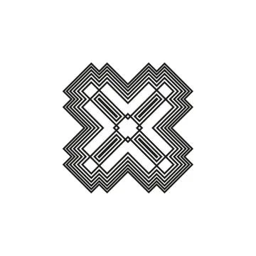 Vector icon: Celtic knot, triquetra cross or Trinity symbol with heart shape. Stock Illustration