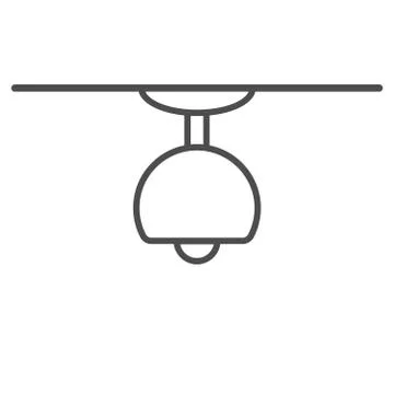 Vector icon of a chandelier, ceiling lamp. Stock illustration isolated on a w Stock Illustration