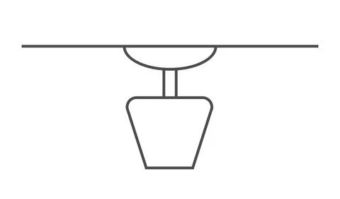Vector icon of a chandelier, ceiling lamp. Stock illustration, isolated on a Stock Illustration