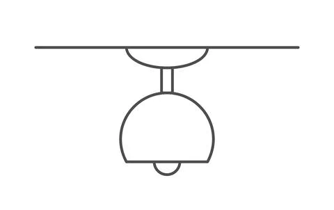 Vector icon of a chandelier, ceiling lamp. Stock illustration, isolated on a Stock Illustration