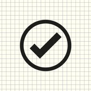 Vector icon check mark Stock Illustration