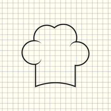 Vector icon chef cap Stock Illustration