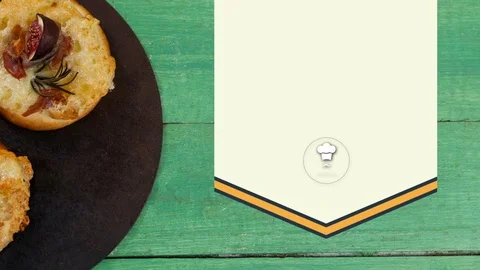 Vector icon of chef hat and mustache 4k Stock Footage 95320673