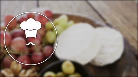 Vector icon of chef hat and mustache 4k Stock Footage 95320693