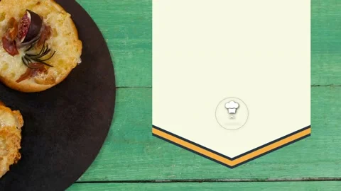 Vector icon of chef hat and mustache 4k Stock Footage 220928952