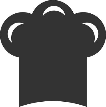 Vector icon of the chef' hat. An illustration isolated on a white background. Stock Illustration