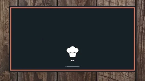 Vector icon of chef hat with mustache 4k Stock Footage 220928947