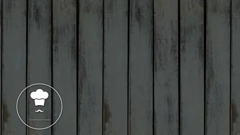 Vector icon of chef hat with mustache 4k Stock Footage 220928961