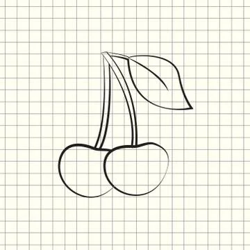 Vector icon cherry Stock Illustration
