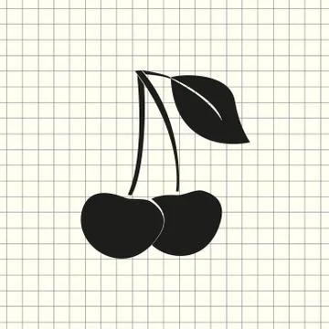 Vector icon cherry Stock Illustration