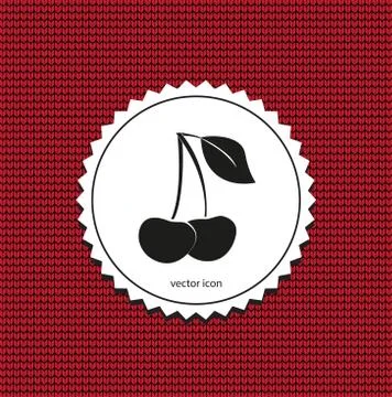 Vector icon cherry Stock Illustration