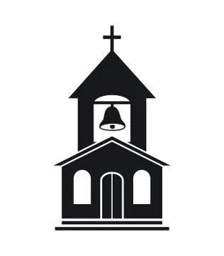 Vector icon of church building Stock Illustration