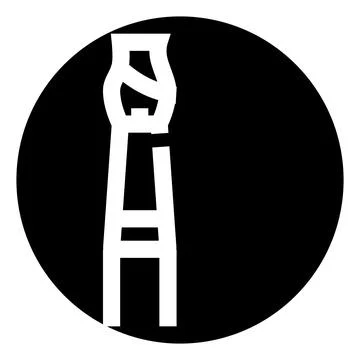 Vector icon of a classic cocktail bar stool Stockillustratie