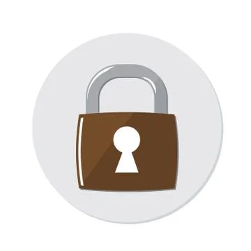 Vector  icon closed padlock Stock Illustration